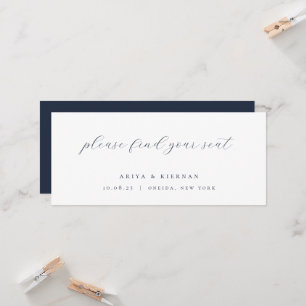 En-tête de carte de siège minimaliste chic Mariage