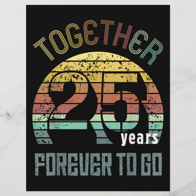 En-tête De Lettre 25e anniversaire de Mariage (Devant)