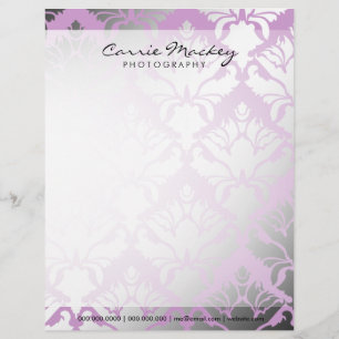 En-tête De Lettre 311-Damask lilas du miroitement