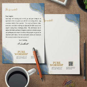 En-tête De Lettre Adoration pure JW 2025 Écriture personnalisée par