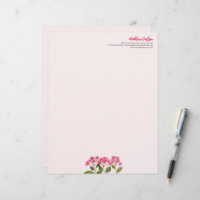 Aquarelle rose Hydrangée Lacecaps Illustration