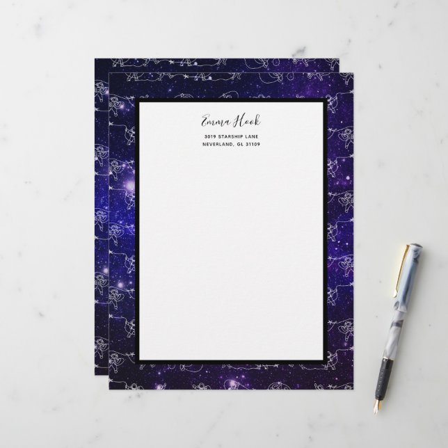 En-tête De Lettre Astronaut (Devant/Arrière en situation)