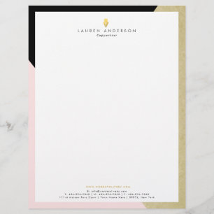 En-tête De Lettre Auteur Letterhead Élégant Moderne Stationnaire