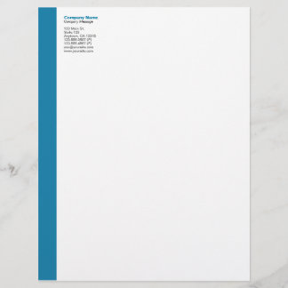 En-tête De Lettre Avec Motif Bleu Cerulean laissé l'en-tête de lettre de barre