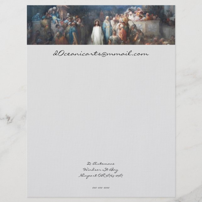 En-tête De Lettre Avec Motif Christ quitter Praetorium (Devant)