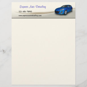 En-tête De Lettre Avec Motif Concessionnaire automobile d'occasion