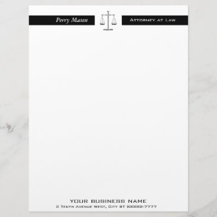 En-tête De Lettre Avec Motif Échelles de justice