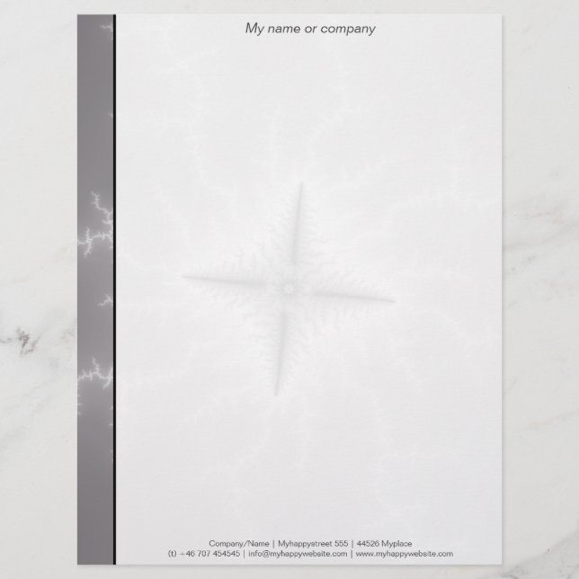 En-tête De Lettre Avec Motif Electro - Art fractal (Devant)