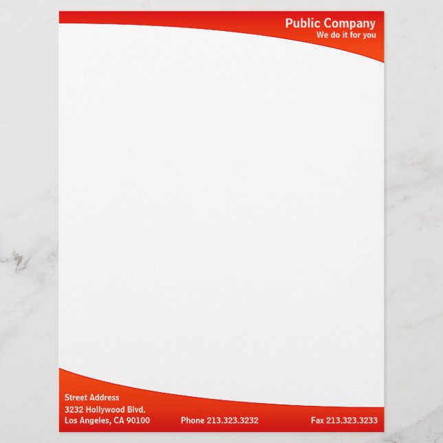 En-tête De Lettre Avec Motif Élégant moderne rouge (Devant)