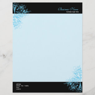 En-tête De Lettre Avec Motif Élégante tortue tamala Turquoise