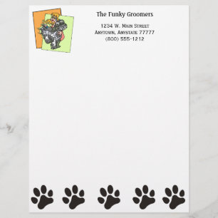 En-tête De Lettre Avec Motif En-tête de la lettre d'affaires Dog Grooming