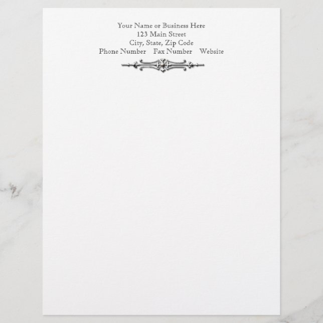En-tête De Lettre Avec Motif En-tête de papier élégant (Devant)