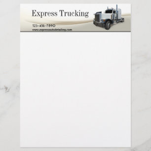 En-tête De Lettre Avec Motif Entreprise de camionnage