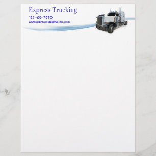En-tête De Lettre Avec Motif Entreprise de camionnage