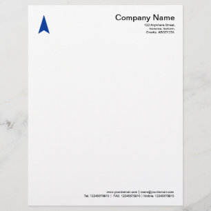 En-tête De Lettre Avec Motif Flèche mince - Bleu marine