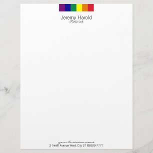 En-tête De Lettre Avec Motif Indicateur Rainbow