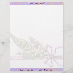 En-tête De Lettre Avec Motif Lilly de l'en-tête de lettre de vallée