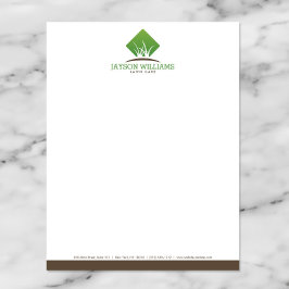 En-tête De Lettre Avec Motif Logo moderne d'entretien de pelouse/d'aménagement 