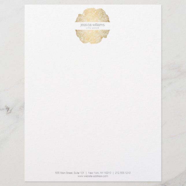 En-tête De Lettre Avec Motif Luxe Wood Effet Art (Devant)