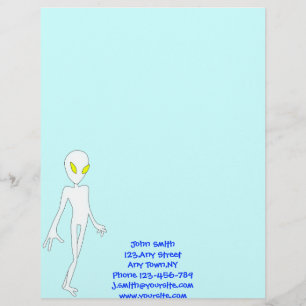 En-tête De Lettre Avec Motif Modèle en-tête Alien