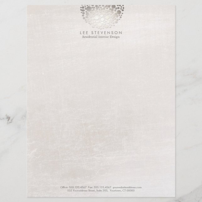 En-tête De Lettre Avec Motif Moderne Designer d'intérieur Monochromatique Neutr (Devant)