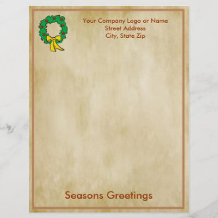 En-tête De Lettre Avec Motif Papier de lettre de Noël d'affaires - conception