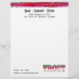 En-tête De Lettre Avec Motif Pêche à la truite Customisée