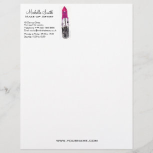 En-tête De Lettre Avec Motif Rouge rouge à lèvres rose rose noir