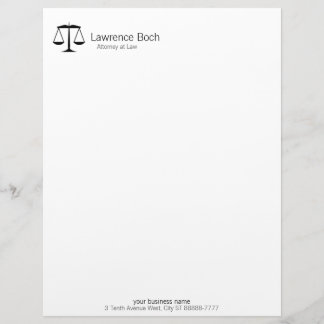 En-tête De Lettre Avec Motif Scales of Justice (Droit)