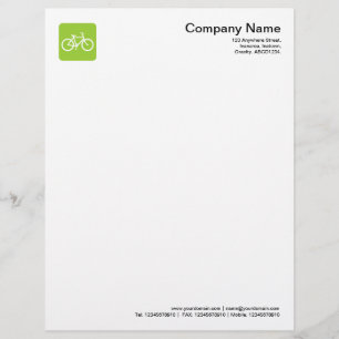 En-tête De Lettre Avec Motif Symbole de vélo - Martian Green