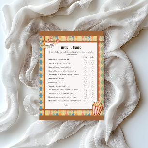 En-tête De Lettre Baby Circus_ Plus ou moins Baby shower jeu