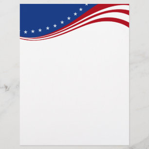 En-tête De Lettre Bannière américaine stationnaire patriotique