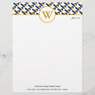 En-tête De Lettre BARBADOS Monogramme personnalisé