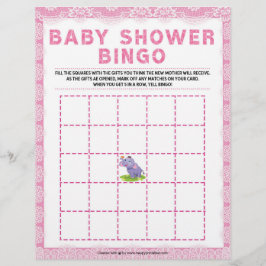 En-tête De Lettre Bingo baby shower [Dentelle de luxe [Rose]