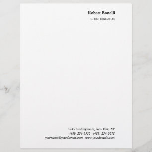 En-tête De Lettre Blanc clair minimaliste moderne