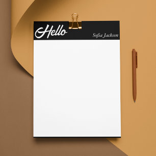 En-tête De Lettre Bonjour Black Border Entreprise Courrier Typograph
