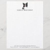 Bordure d'aquarelle en-tête Collie