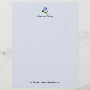 En-tête de lettre botanique d'hortensia