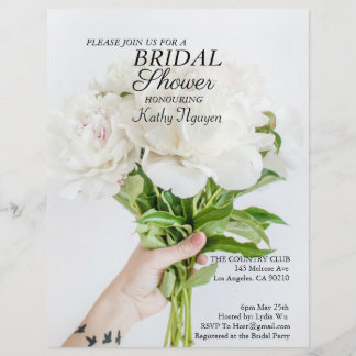 En-tête De Lettre Bridal Shower Invitation  Postcard