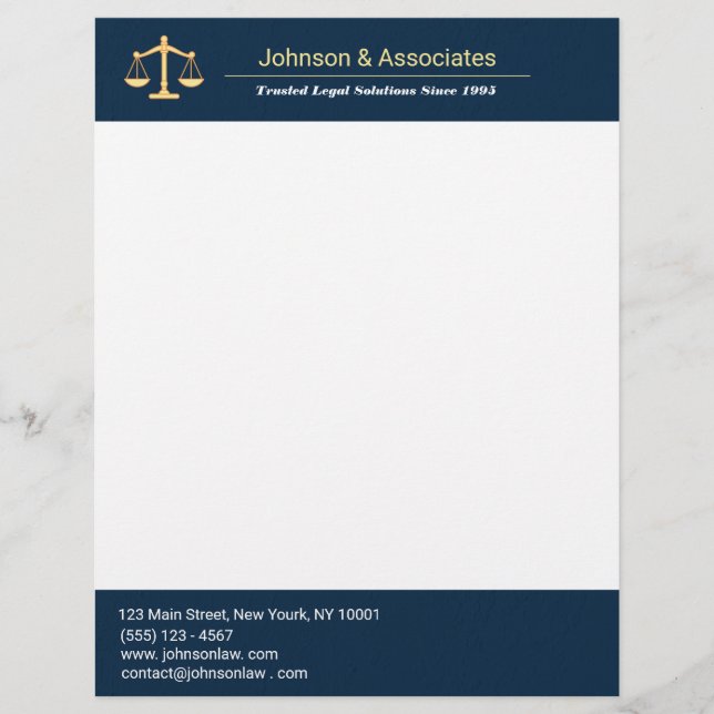 En-tête De Lettre Cabinet d'avocats personnalisé (Devant)