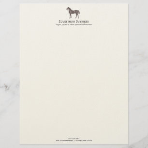 En-tête De Lettre Carte de visite de l'entreprise équestre Cheval Br