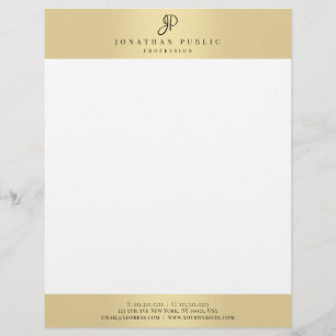 En-tête De Lettre Charme élégant de modèle de monogramme d'or à la