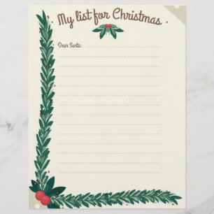 En-tête De Lettre Cher en-tête Père Noël