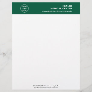 En-tête De Lettre Clinique de soins médicaux Green Professional