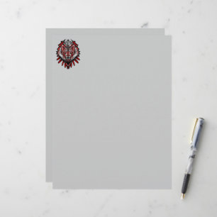 En-tête De Lettre Conception de totem tribal Haida Loup