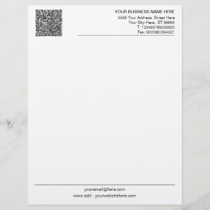 En-tête De Lettre Conception personnalisée Votre propre code QR en-t