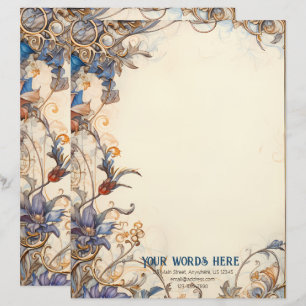 En-tête De Lettre Créez votre propre composition florale romantique