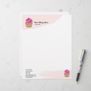 En-tête De Lettre Cuisine Pâtisserie Moderne Cupcake Boulangerie Pât