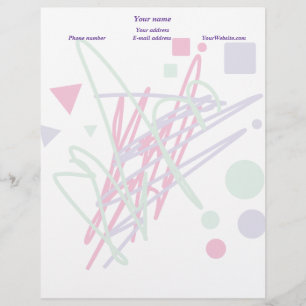 En-tête De Lettre Customisable 80s design quatre-vingts vintage splash medley art