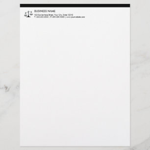 En-tête De Lettre Customisable Avocat/mandataire noirs professionnels de